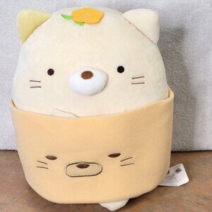 Sumikko Gurashi SushiI Neko Orange Cat Stuffed Animal Plush 12.5"  NWT